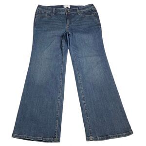 Lane Bryant Jeans Womens 16P Petite Blue Stretch Bootcut Denim Pants